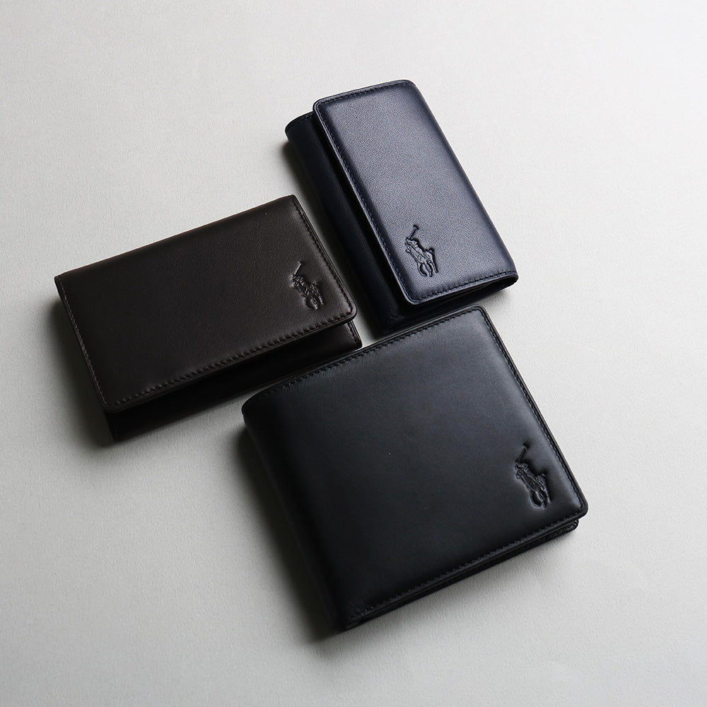 財布 ネイビー 2つ折り P-CLB212-75 / Calf Leather series