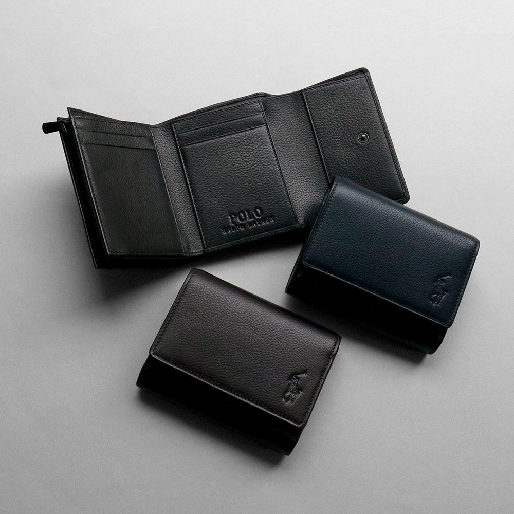 財布 ダークブラウン 3つ折り P-NSH528-35 / N Soft Shrink series ソフトシュリンク