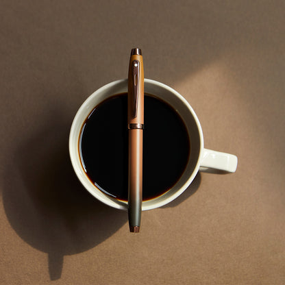 万年筆 Sheaffer® 100 マットブラウン + コーヒーフレーバー インクボトル 50ml / COFFEE EDITION （コーヒーエディション） Gift Set