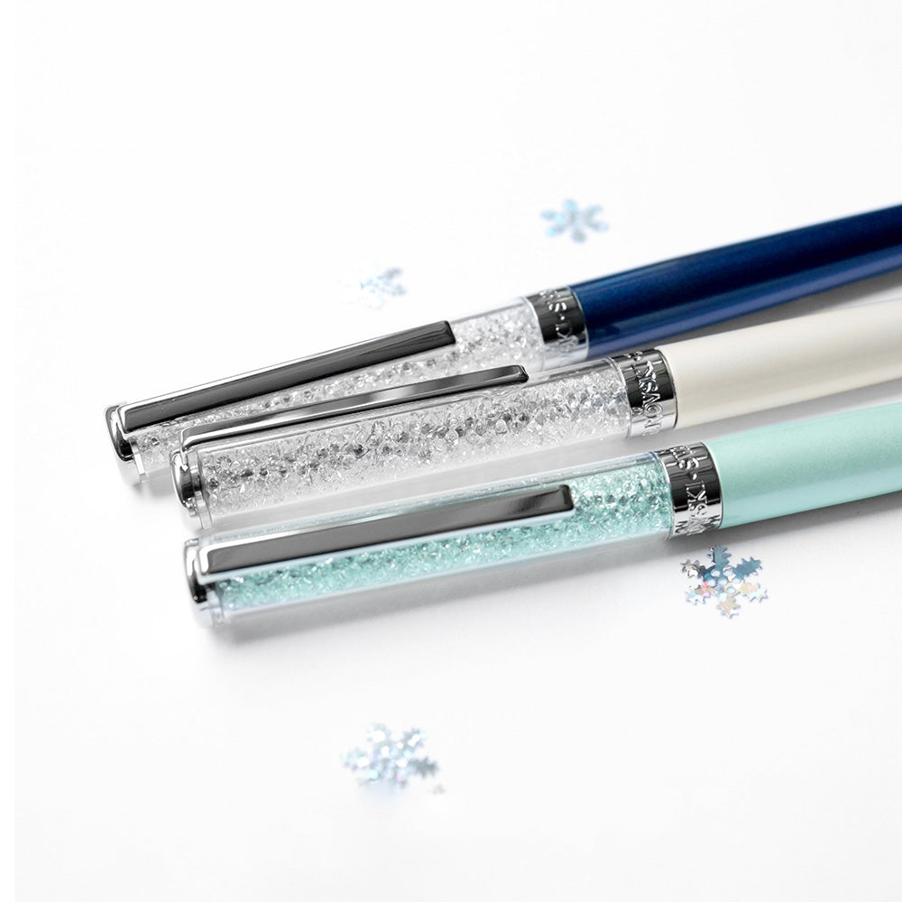 ボールペン Crystalline + タオルハンカチ クラシックグレー / Premium Gift Set