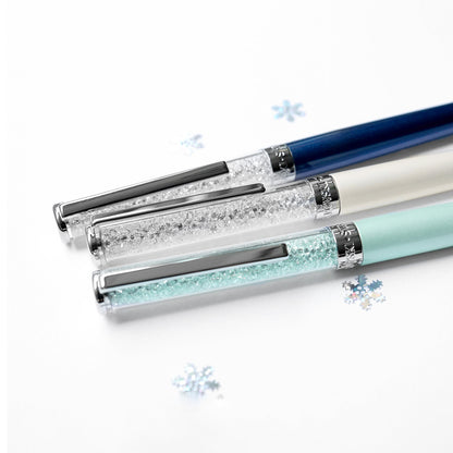 ボールペン Crystalline + タオルハンカチ クラシックグレー / Premium Gift Set